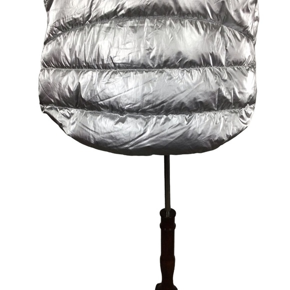 ATHLETA Plus Size Silver Metallic Downtown Vest Hi /Low Design Nwot Size 1X - Picture 12 of 14